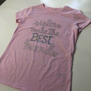 Cat & Jack Size L 10/12 Girls Sisters Best Friends pink